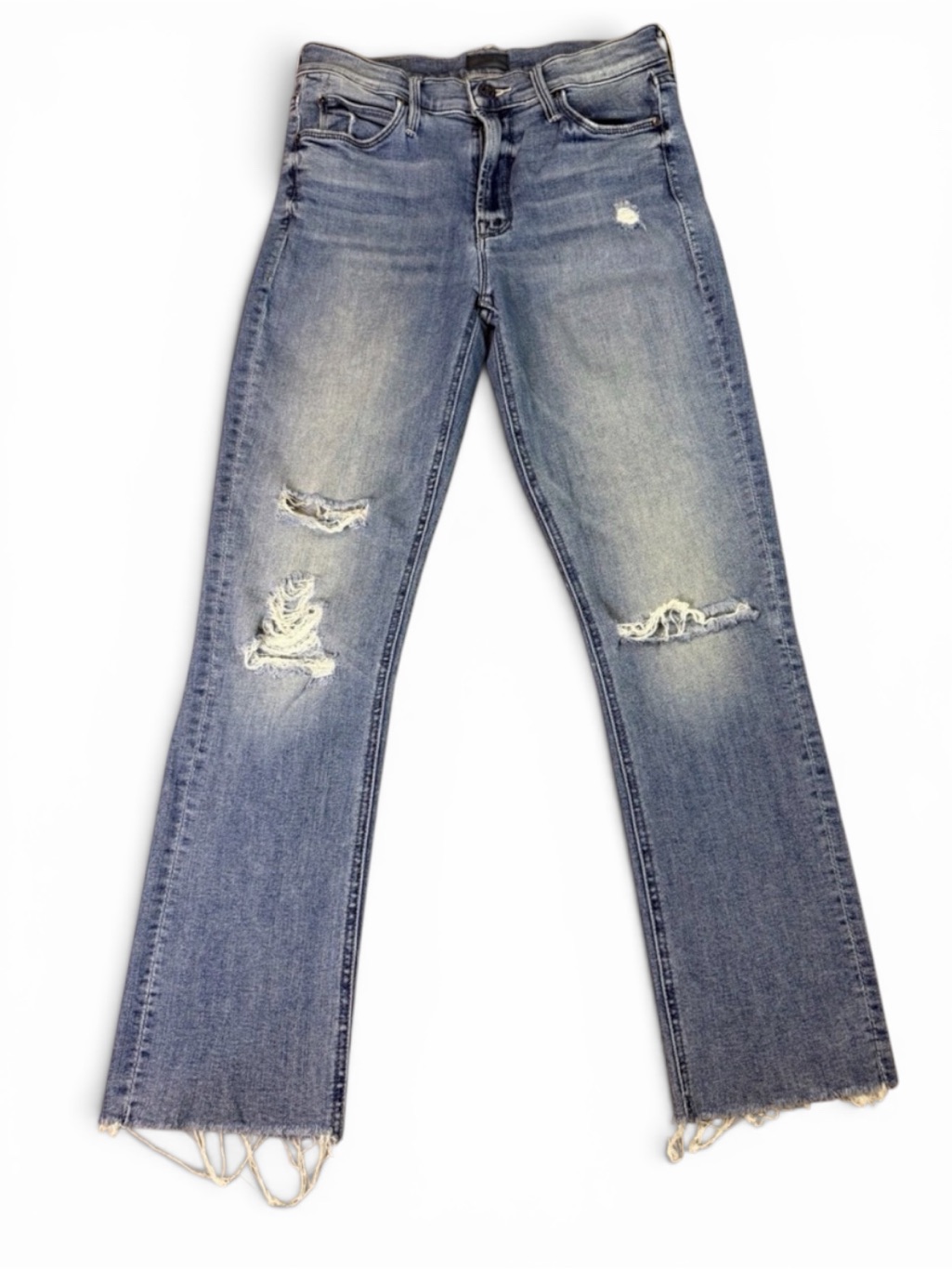 Mother Mid Rise Dazzler Ankle Fray Weekend Warrior Size 27